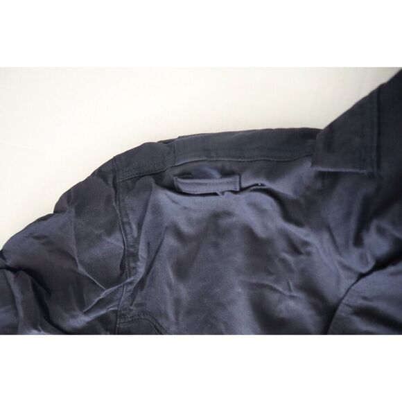 Bulwark JLJ6NV Men's Sz XL Navy DWR Flame Resistant Unlined Bomber Jacket - Picture 7 of 12